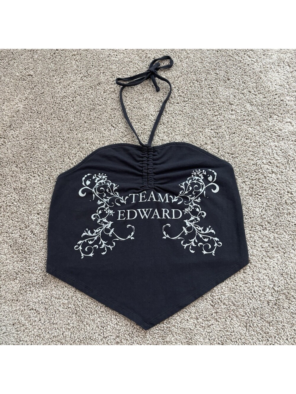 Y2K Twilight Saga “Team Edward” Halter Top Women’s XL Vampire Whimsy Goth 2000s